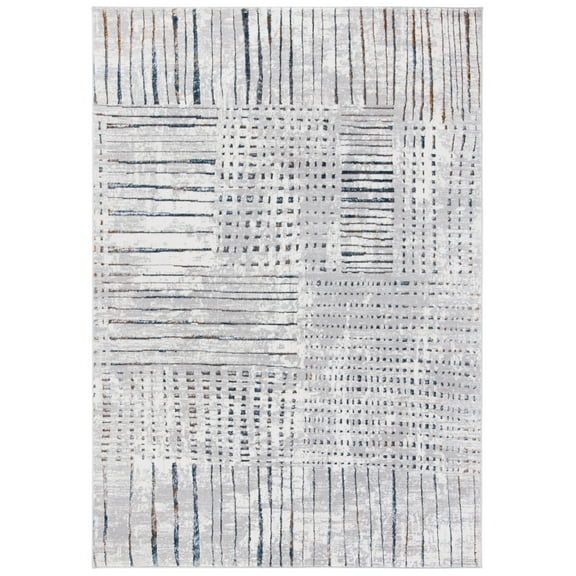 SAFAVIEH Sonoma Corie Abstract Area Rug, Grey/Ivory, 8' x 10'