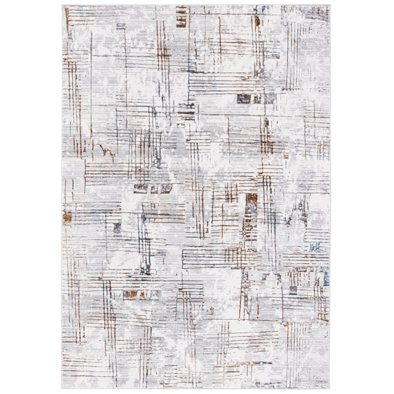 SAFAVIEH Sonoma Jack Abstract Area Rug, Grey/Ivory, 9' x 12'