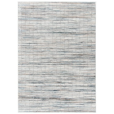 SAFAVIEH Sonoma Lucius Striped Area Rug, Grey/Ivory, 5'5" x 7'6"