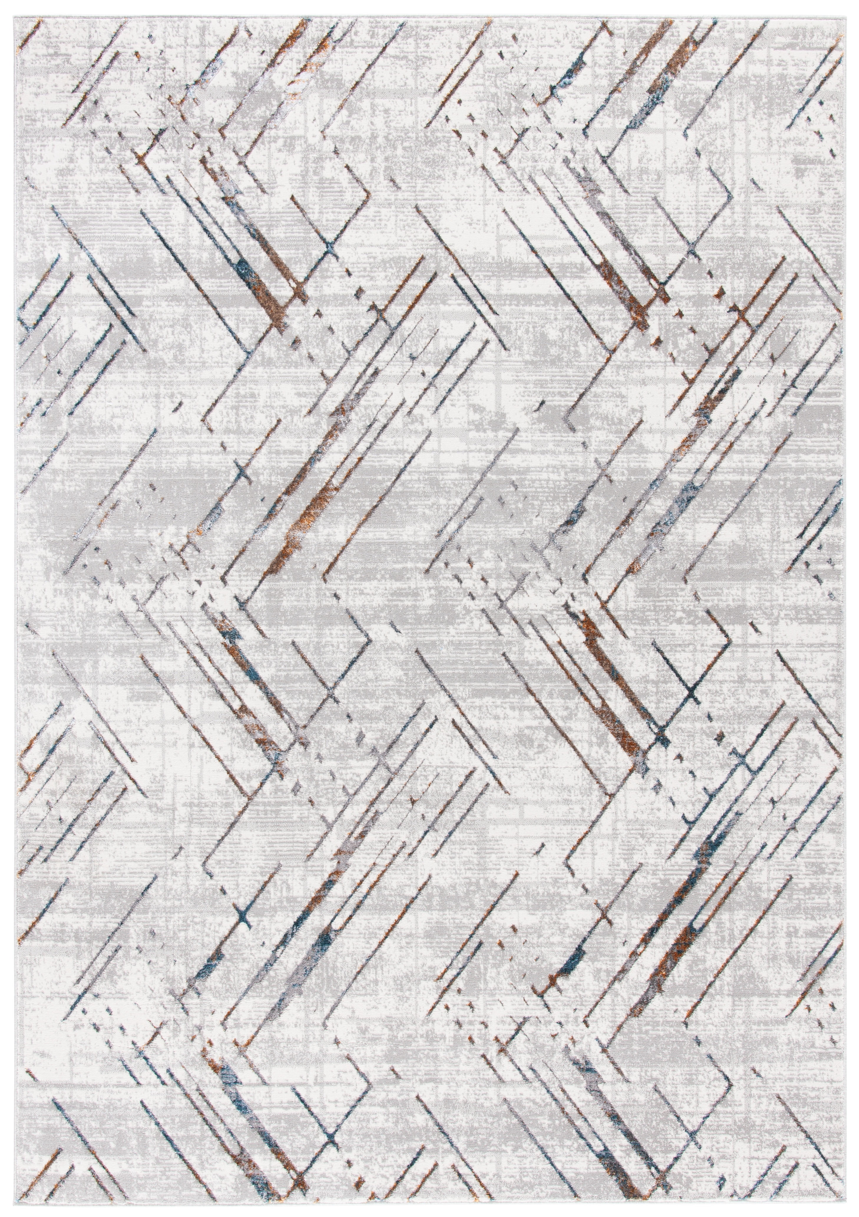 SAFAVIEH Sonoma Mattie Abstract Area Rug, Ivory/Grey, 8' x 10'