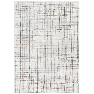 SAFAVIEH Sonoma Thomas Abstract Area Rug, Ivory/Grey, 5'5" x 7'6"