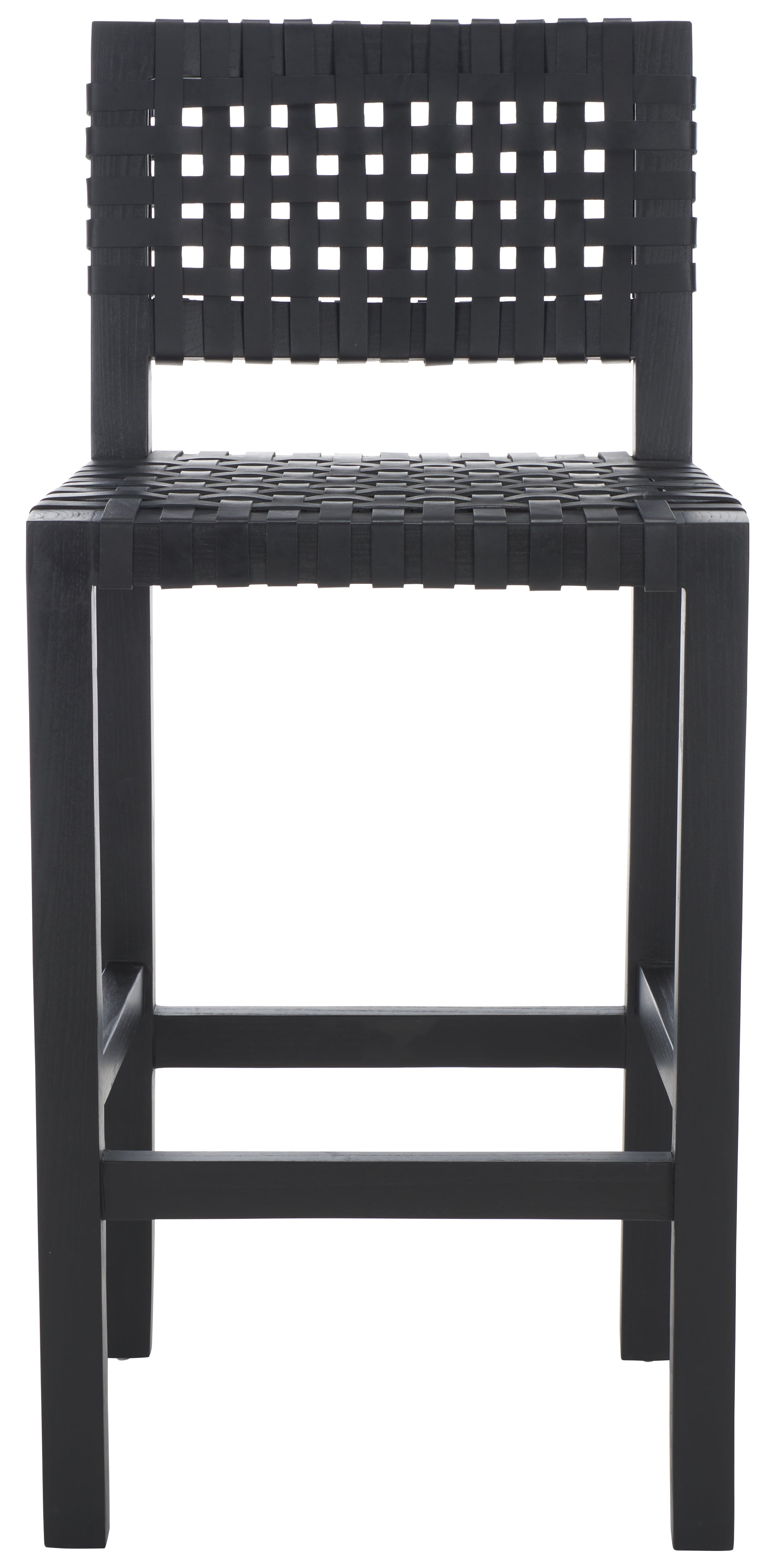 SAFAVIEH Sorrento Square Mid Back Counter Stool, Black