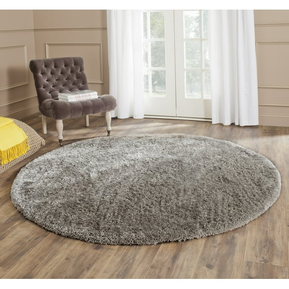 SAFAVIEH South Beach Shag SBS562B Handmade Silver Rug