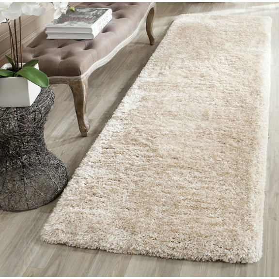 SAFAVIEH South Beach Shag SBS562C Handmade Champagne Rug
