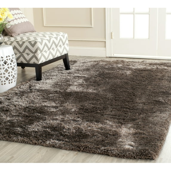 SAFAVIEH South Beach Shag SBS562D Handmade Latte Rug