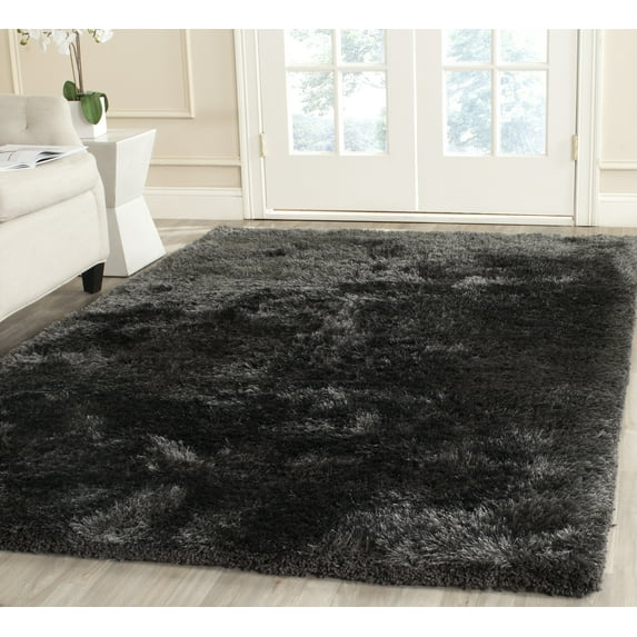 SAFAVIEH South Beach Shag SBS562E Handmade Charcoal Rug