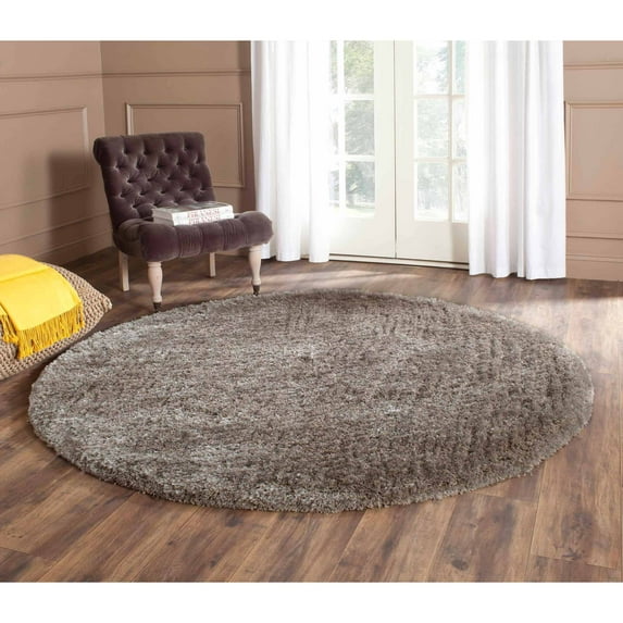 SAFAVIEH South Beach Shag SBS570B Handmade Silver Rug