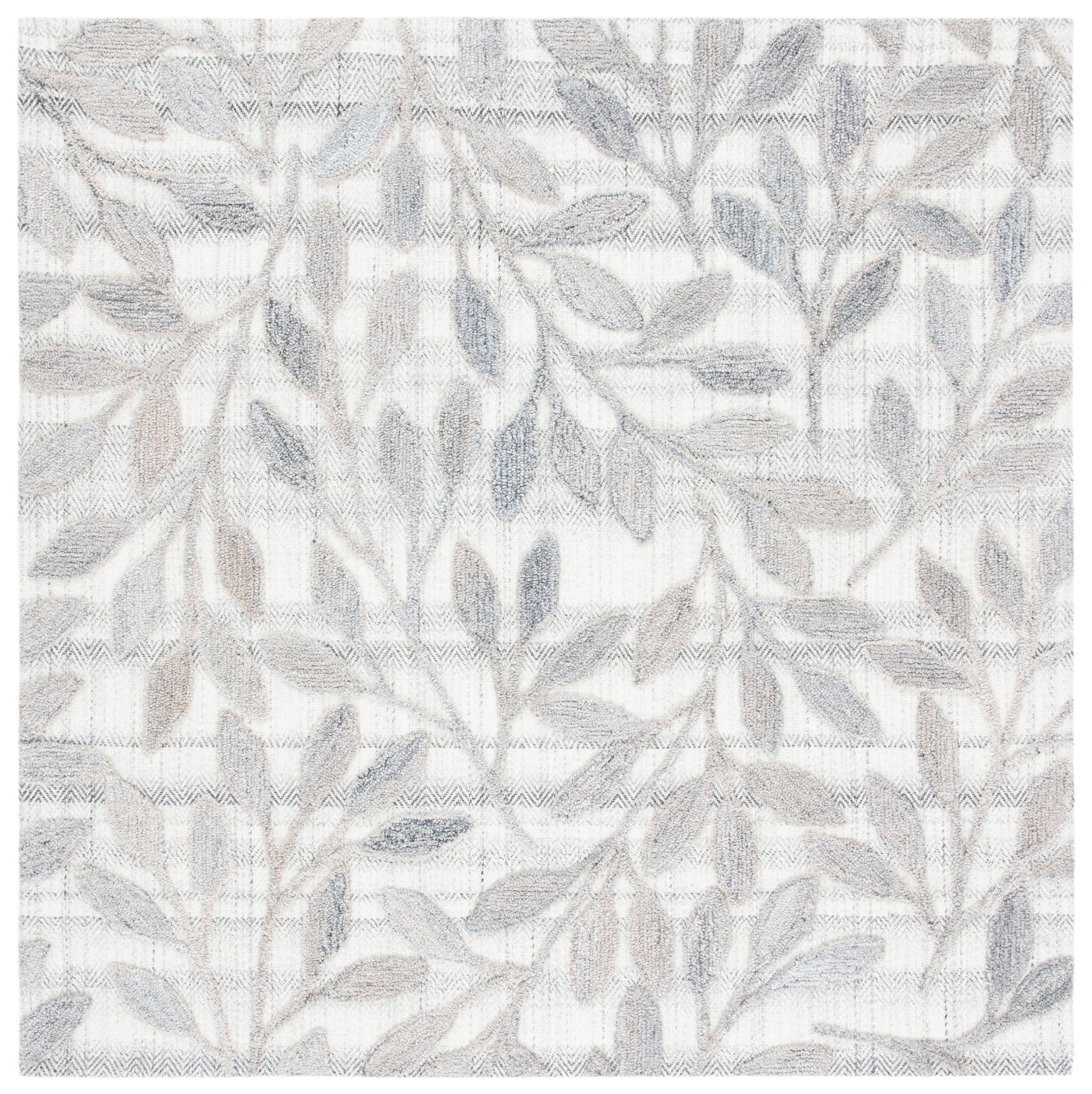 Southampton 6' Square Beige Tufted Wool Area Rug