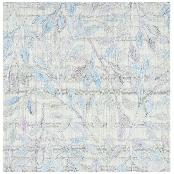 SAFAVIEH Southampton Angel Floral Area Rug, Purple/Blue, 6' x 6' Square