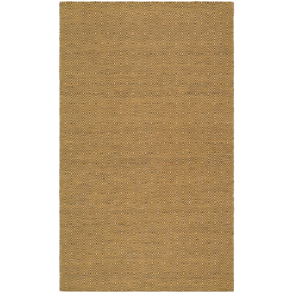 Gold Handwoven Geometric 4' x 6' Synthetic Area Rug