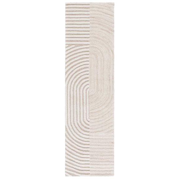 SAFAVIEH Southampton Lancaster Geometric Runner Rug, Ivory/Beige, 2'3" x 8'