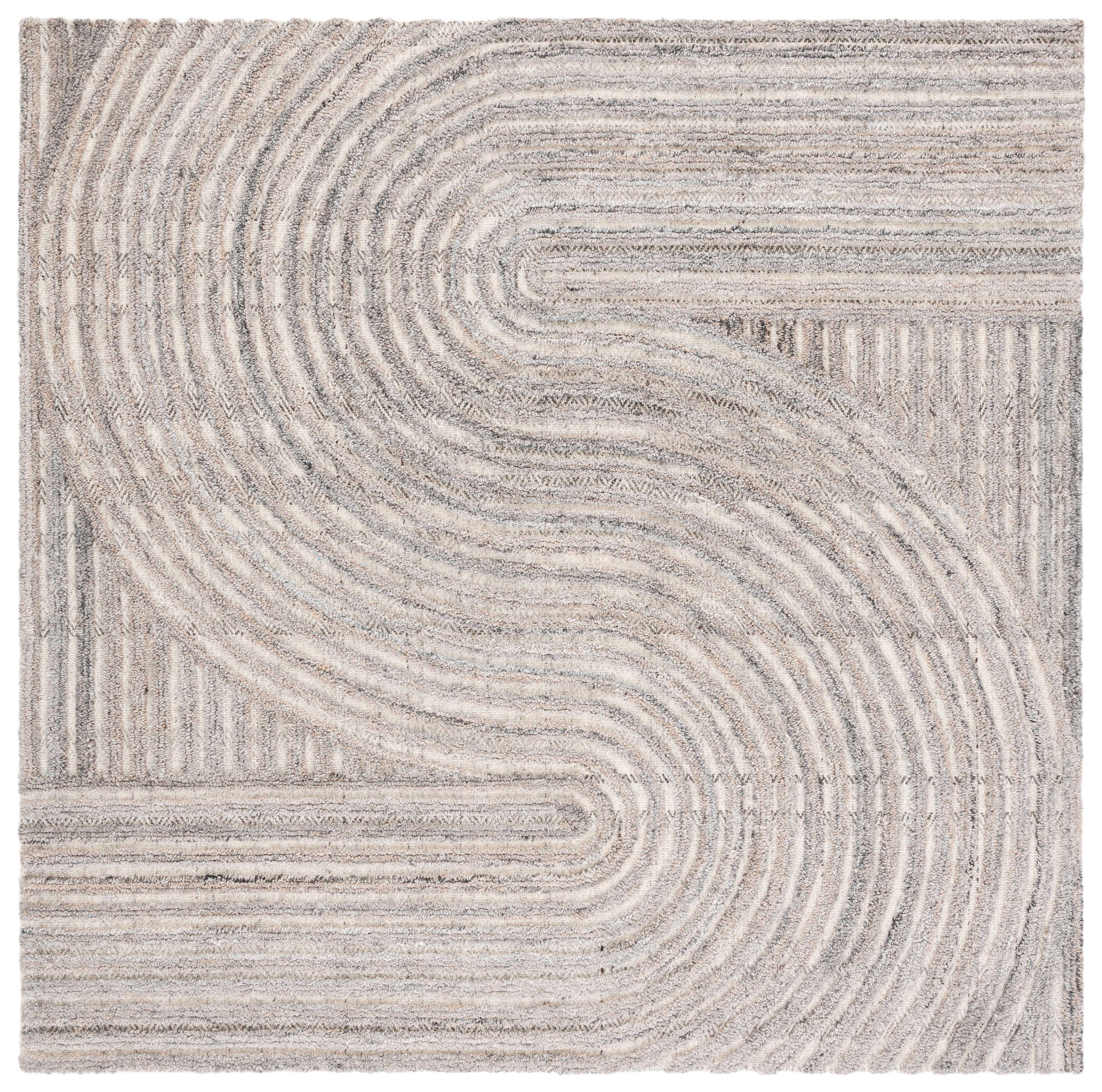 SAFAVIEH Southampton Landen Abstract Area Rug, Beige, 8' x 8' Square