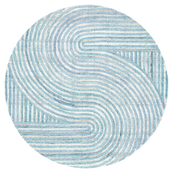 SAFAVIEH Southampton Landen Abstract Area Rug, Blue, 6' x 6' Round