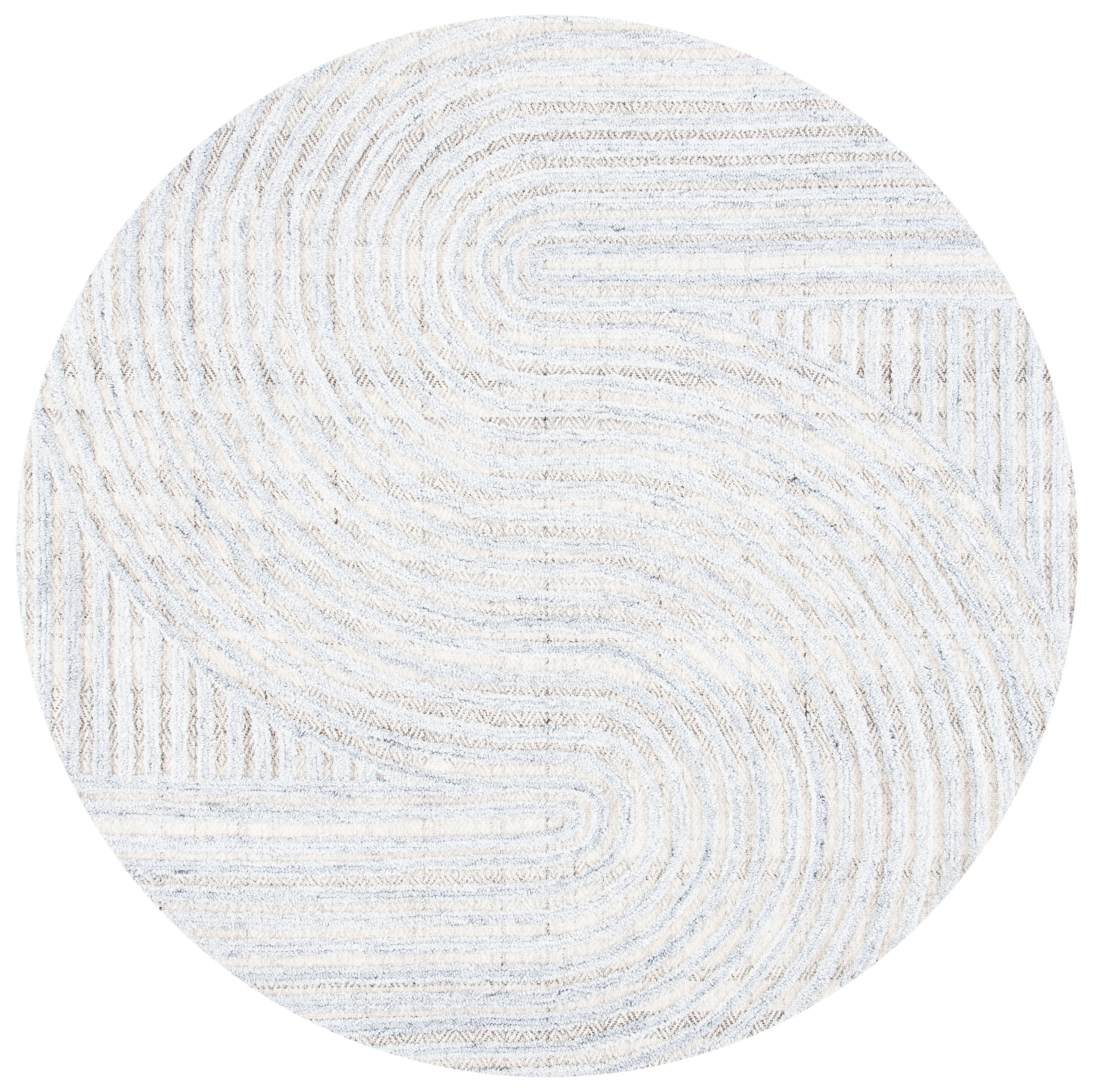 SAFAVIEH Southampton Landen Abstract Area Rug, Grey, 10' x 10' Round