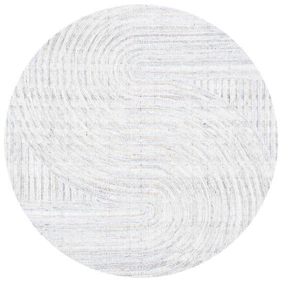 SAFAVIEH Southampton Landen Abstract Area Rug, Grey, 4' x 4' Round