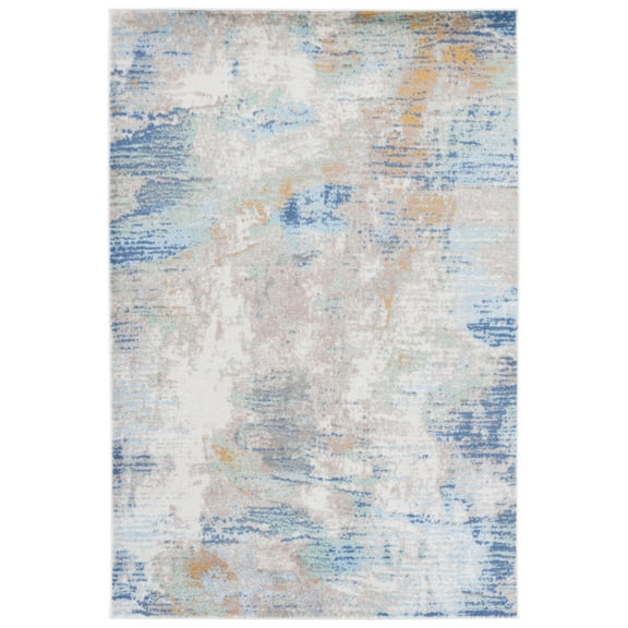 SAFAVIEH Southampton Landen Abstract Area Rug, Grey, 4' x 4' Square