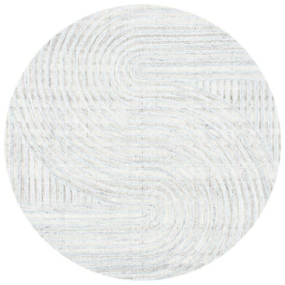 SAFAVIEH Southampton Landen Abstract Area Rug, Grey, 8' x 8' Round