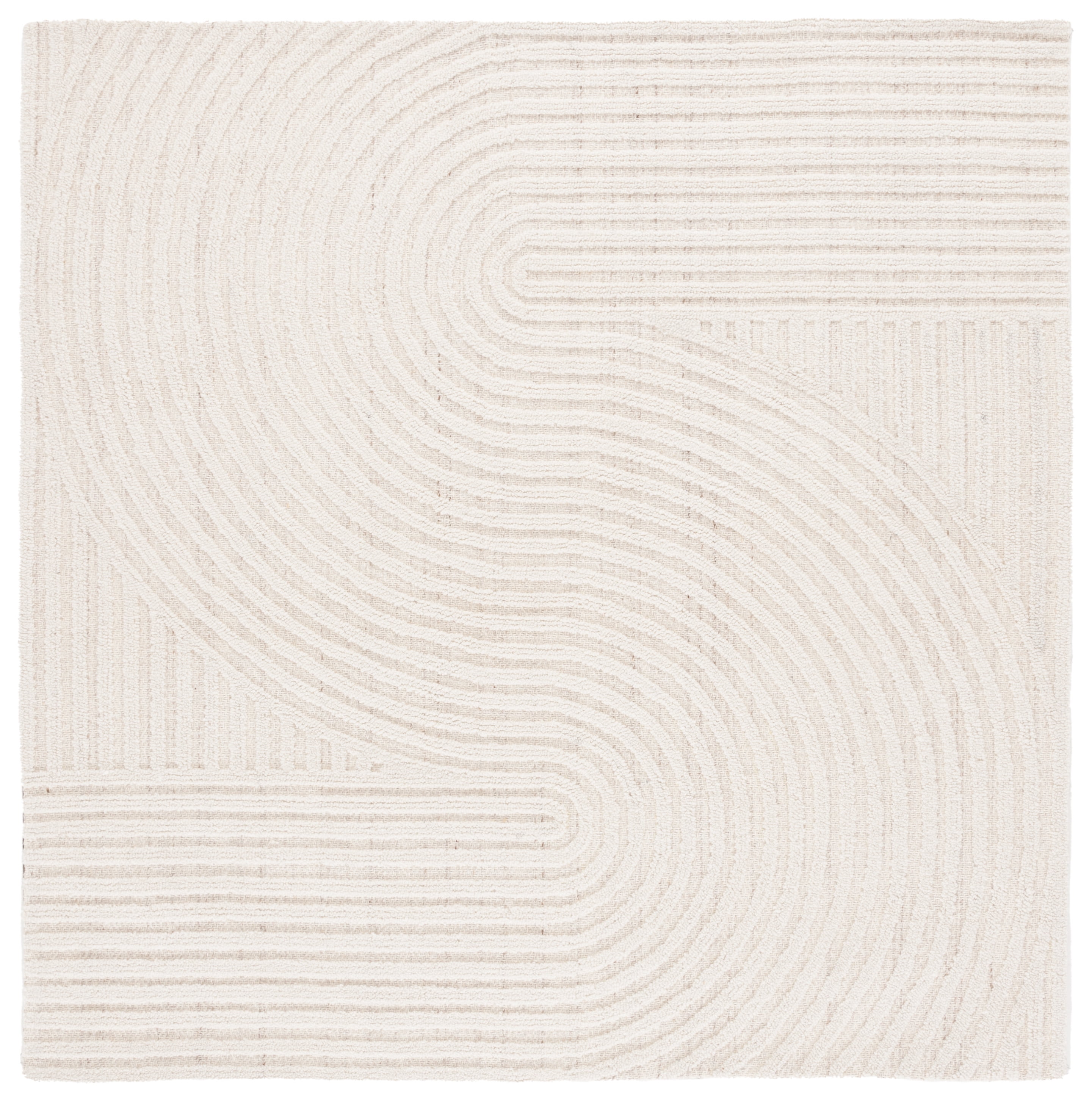 SAFAVIEH Southampton Landen Abstract Area Rug, Ivory, 4' x 4' Square