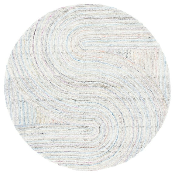 SAFAVIEH Southampton Landen Abstract Area Rug, Pink/Blue, 6' x 6' Round