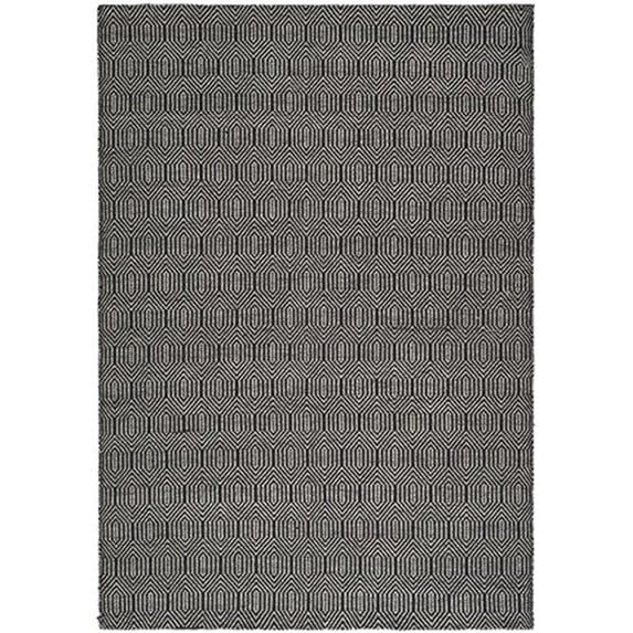 SAFAVIEH Southampton Peter Geometric Polyester Area Rug, Black, 8' x 11'