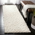 thumbnail image 1 of SAFAVIEH Sparta Francine Geometric Polyester Shag Runner Rug, Ivory/Beige, 2'3" x 8', 1 of 5