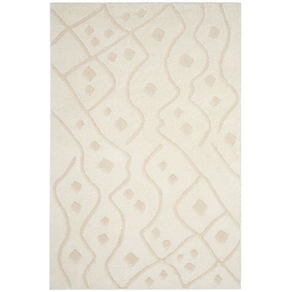 SAFAVIEH Sparta Shag Collection SPG511D Ivory / Beige Rug