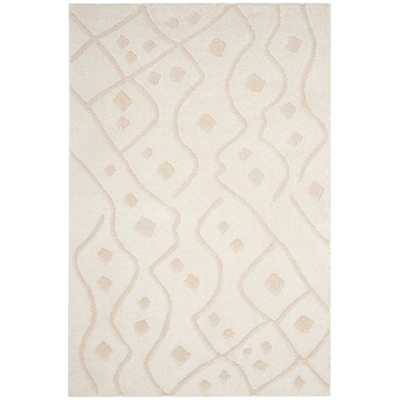 SAFAVIEH Sparta Shag Collection SPG511D Ivory / Beige Rug