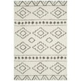 thumbnail image 1 of SAFAVIEH Sparta Siomha Geometric Polyester Shag Area Rug, Ivory/Grey, 4' x 6', 1 of 10