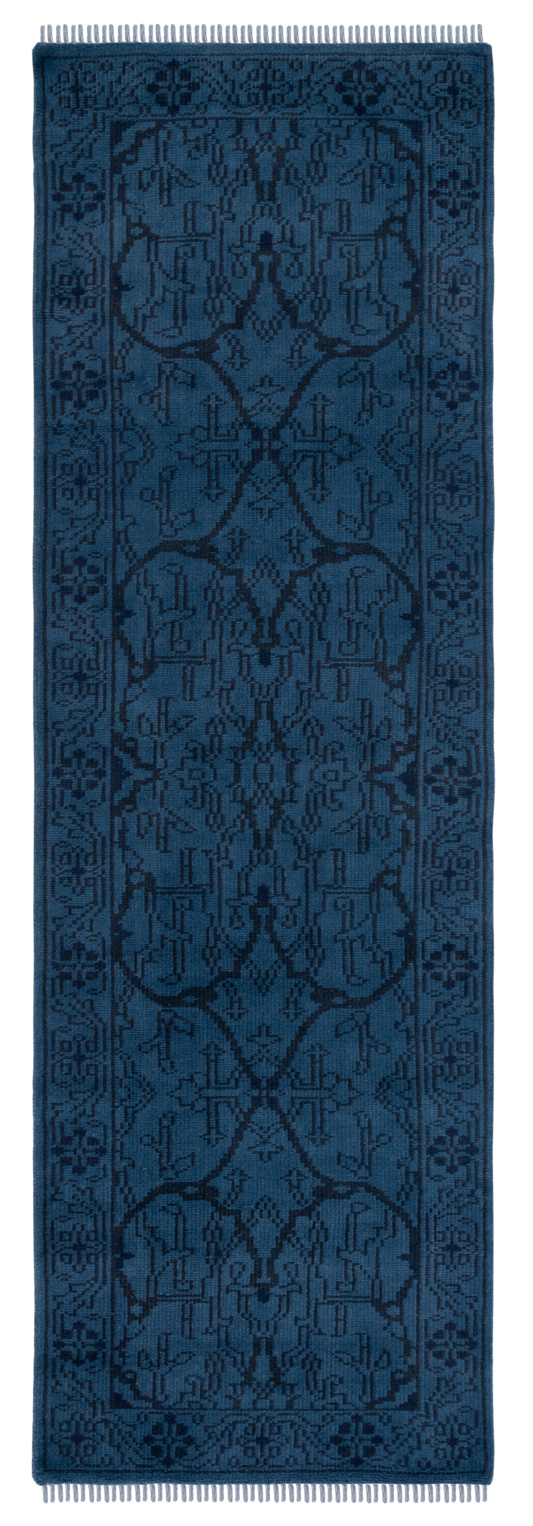 SAFAVIEH Spice Market Serafim Abstract Wool Runner Rug, Blue, 3' x 10'