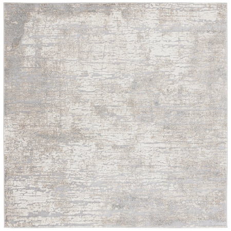 SAFAVIEH Spirit Annabelle Abstract Area Rug, Taupe/Ivory, 3' x 3' Square