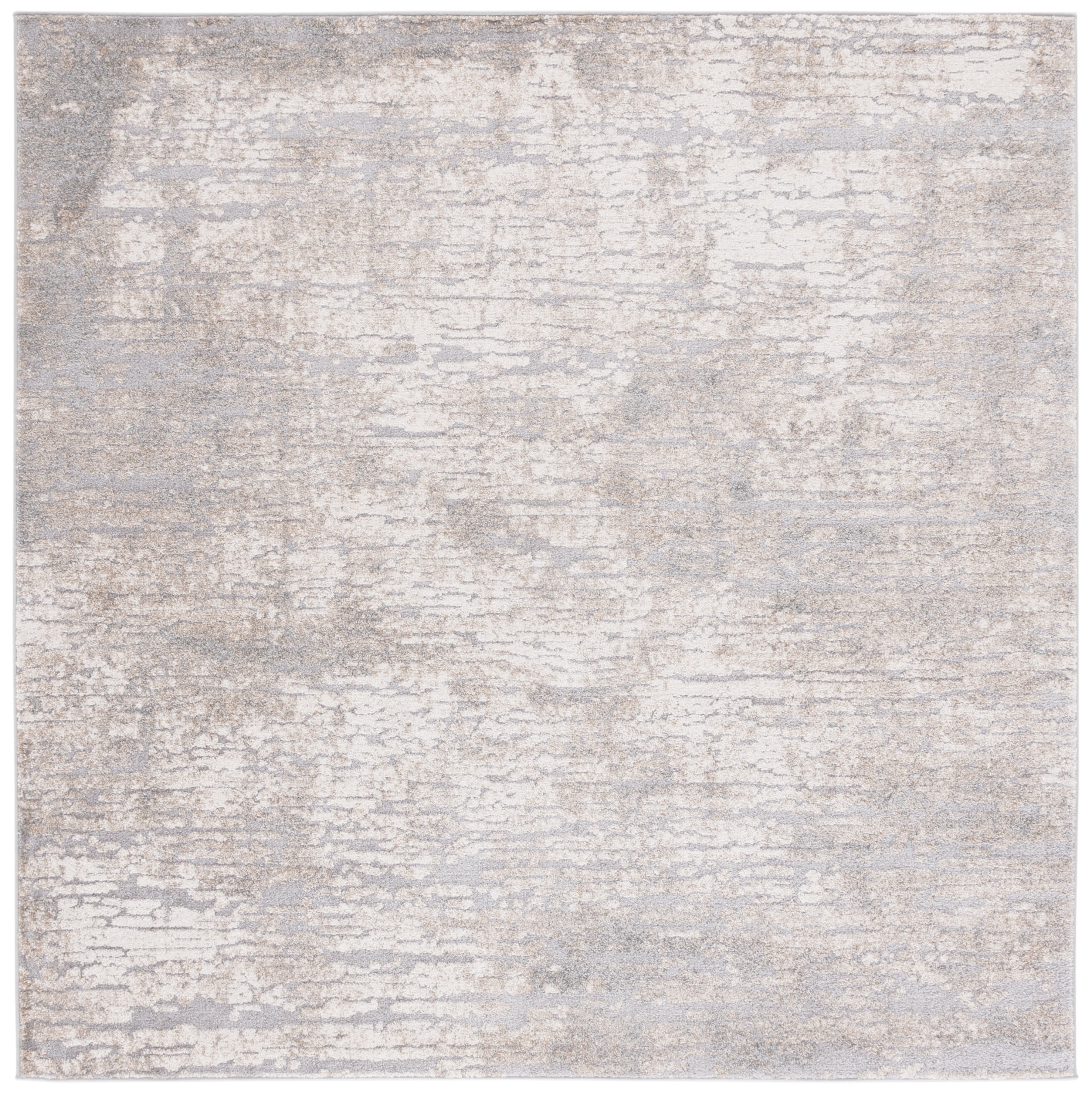 SAFAVIEH Spirit Annabelle Abstract Area Rug, Taupe/Ivory, 8' x 8' Square