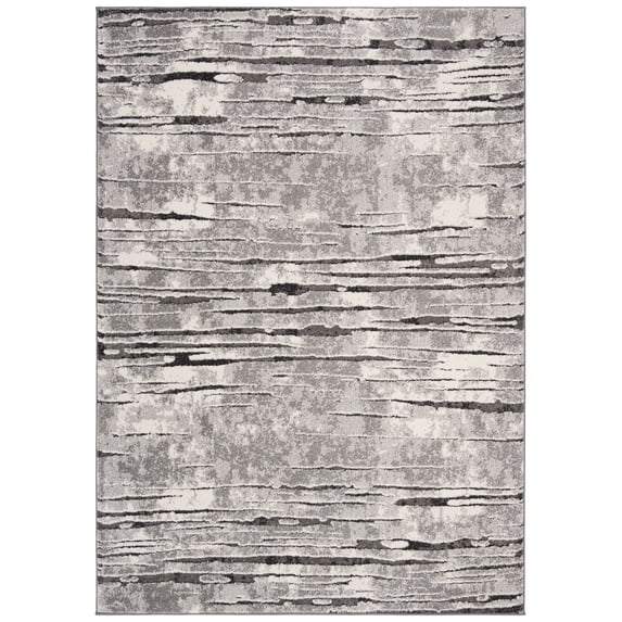 SAFAVIEH Spirit Sierra Abstract Area Rug, Grey/Dark Grey, 6'7" x 9'