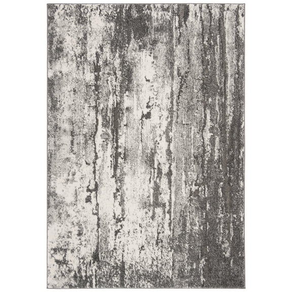 SAFAVIEH Spirit Suzette Abstract Area Rug, Grey/Dark Grey, 2'7" x 5'