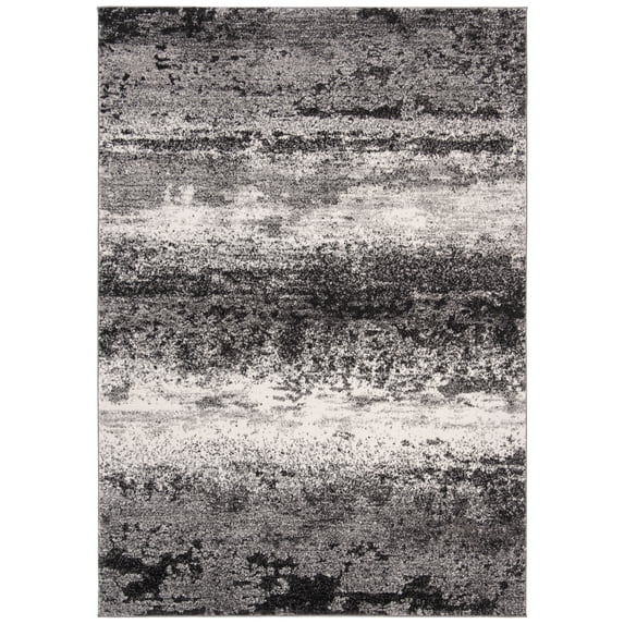 SAFAVIEH Spirit Trenton Abstract Area Rug, Charcoal/Light Grey, 5'3" x 7'6"