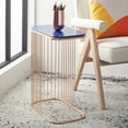 thumbnail image 1 of Safavieh Stafford Morden Wood and Metal End Table, Blue / Gold, 1 of 11