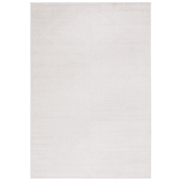 SAFAVIEH Stella Alannah Geometric Indoor/Outdoor Area Rug, Ivory, 5'2" x 7'6"