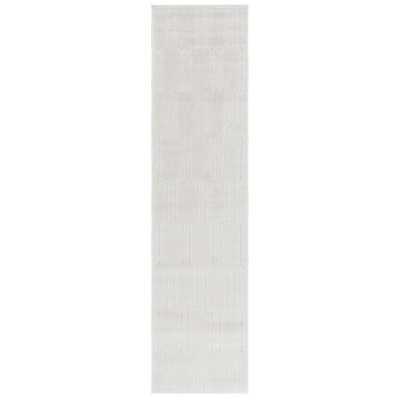 SAFAVIEH Stella Alannah Geometric Indoor/Outdoor Runner Rug, Ivory, 2' x 8'