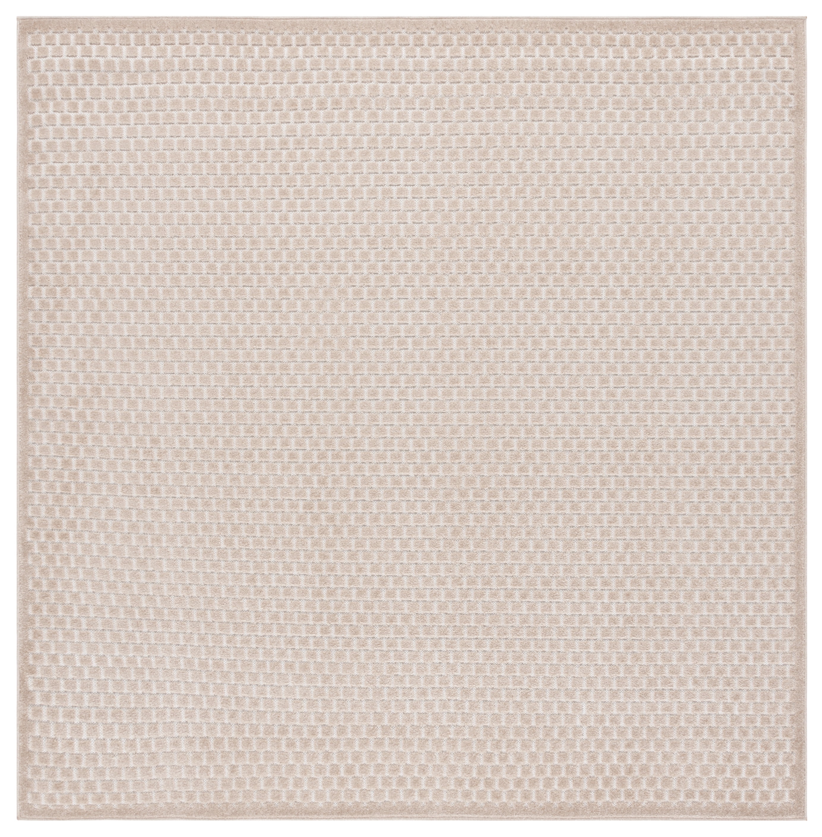 SAFAVIEH Stella Alton Geometric Indoor/Outdoor Area Rug, Beige, 6'7" x 6'7" Square