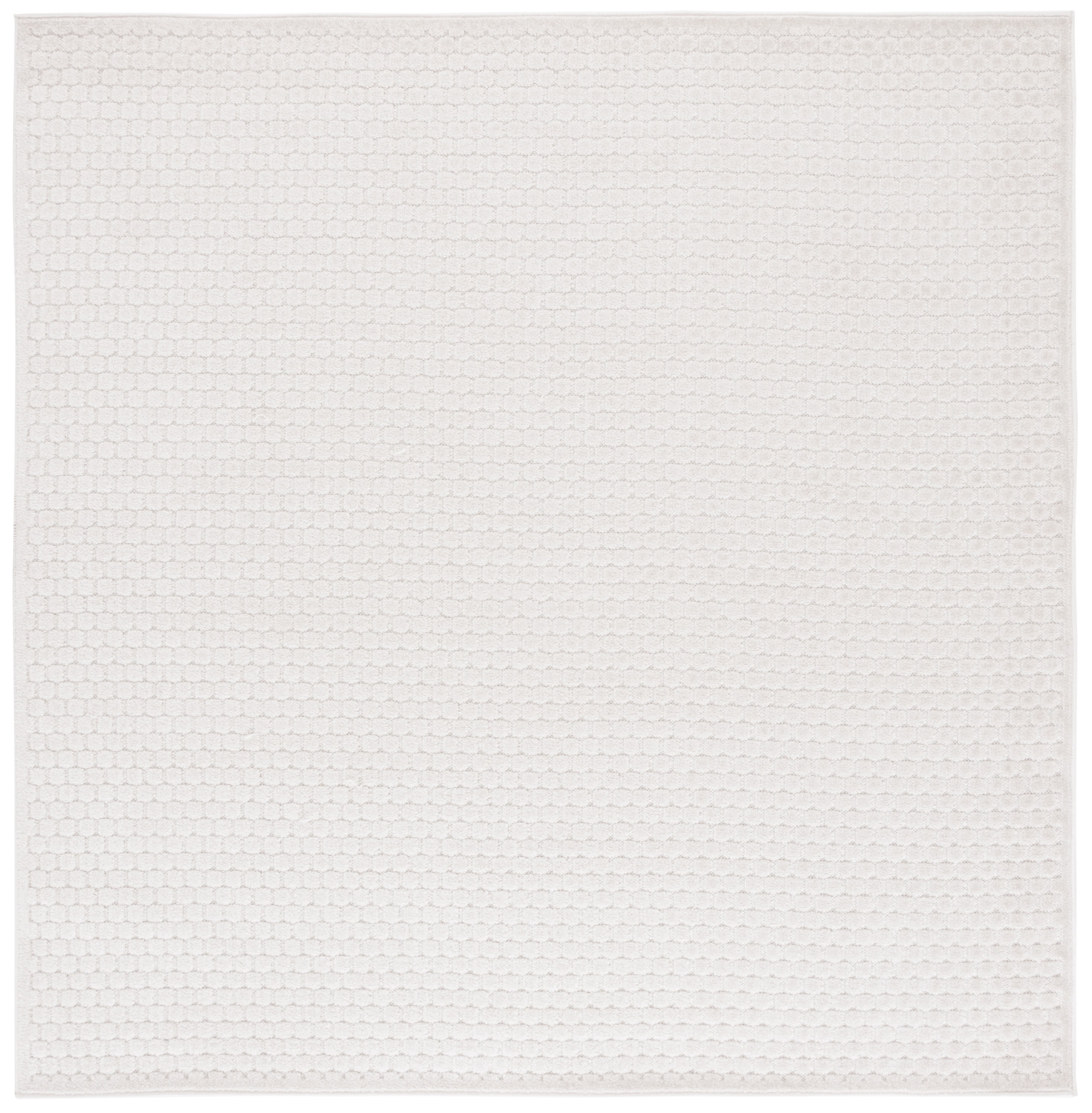 SAFAVIEH Stella Alton Geometric Indoor/Outdoor Area Rug, Ivory, 6'7" x 6'7" Square