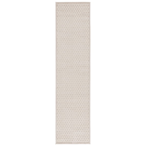SAFAVIEH Stella Alton Geometric Indoor/Outdoor Runner Rug, Beige, 2' x 8'