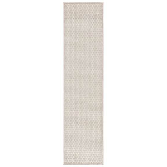 SAFAVIEH Stella Alton Geometric Indoor/Outdoor Runner Rug, Beige, 2' x 8'
