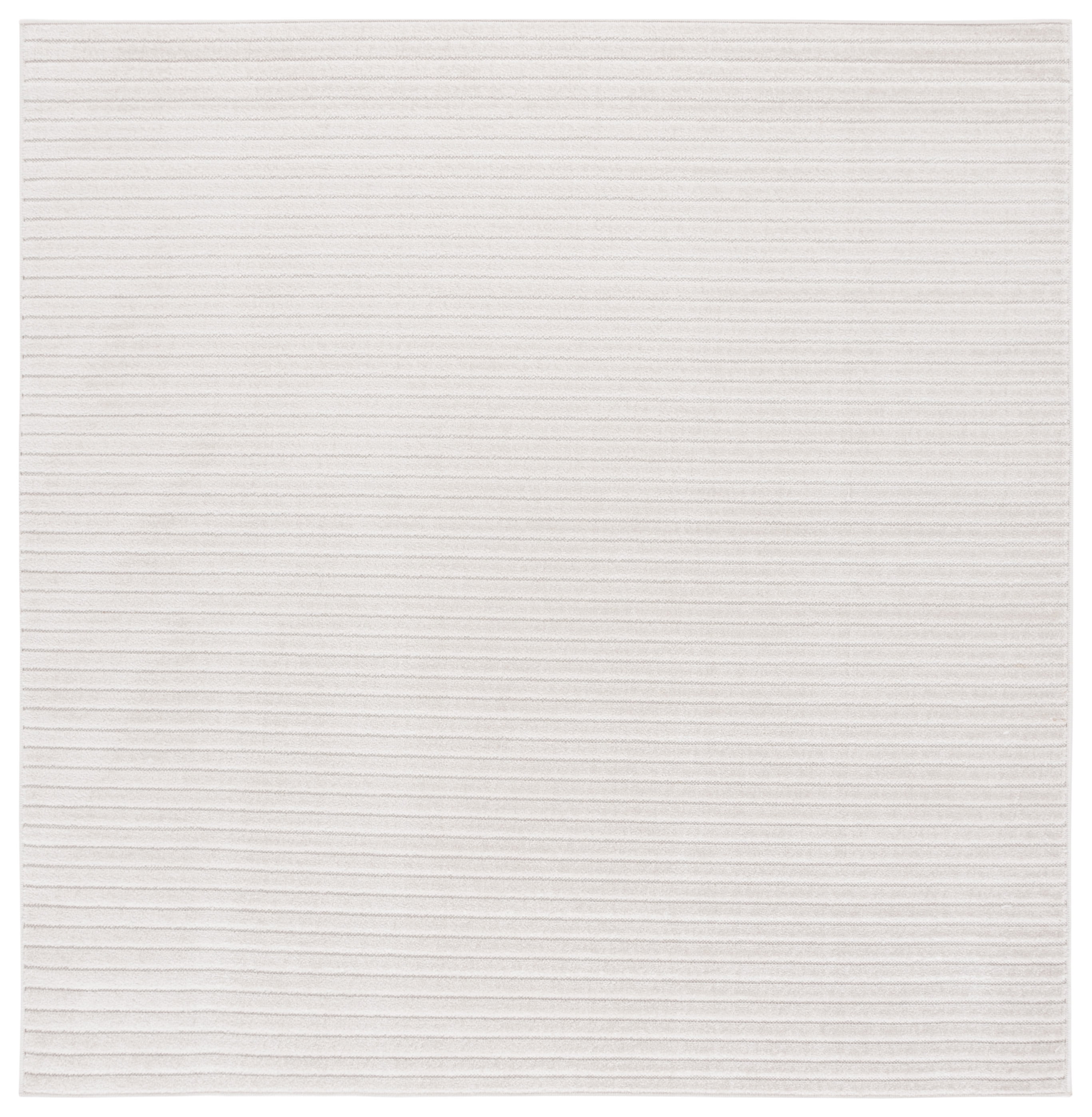SAFAVIEH Stella Bernadine Striped Indoor/Outdoor Area Rug, Ivory, 6'7" x 6'7" Square