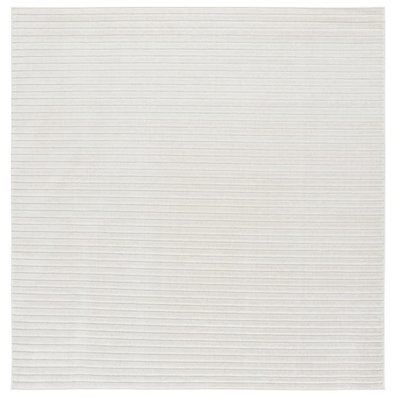 SAFAVIEH Stella Bernadine Striped Indoor/Outdoor Area Rug, Ivory, 6'7" x 6'7" Square