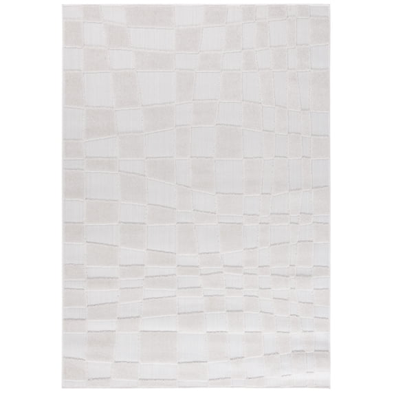 SAFAVIEH Stella Bertha Checkered Indoor/Outdoor Area Rug, Ivory, 9'2" x 12'