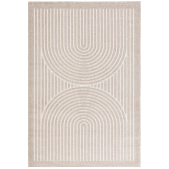 SAFAVIEH Stella Cameron Abstract Indoor/Outdoor Area Rug, Beige/Ivory, 4' x 6'