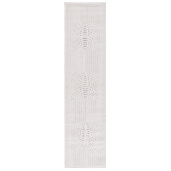 SAFAVIEH Stella Cameron Abstract Indoor/Outdoor Runner Rug, Ivory, 2' x 8'