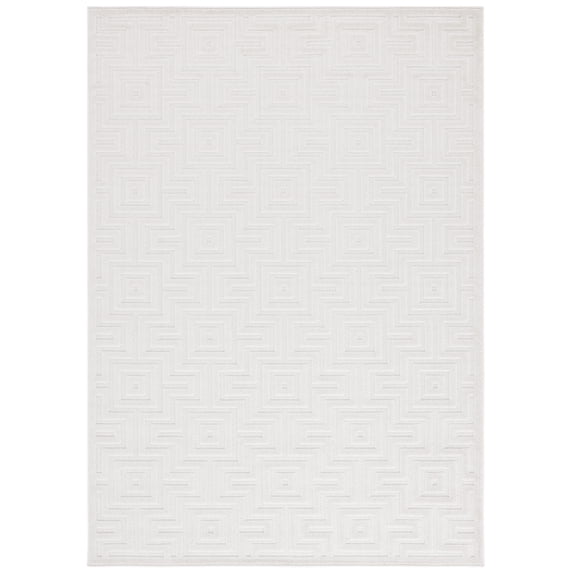 SAFAVIEH Stella Emalee Geometric Indoor/Outdoor Area Rug, Ivory, 5'3" x 7'6"