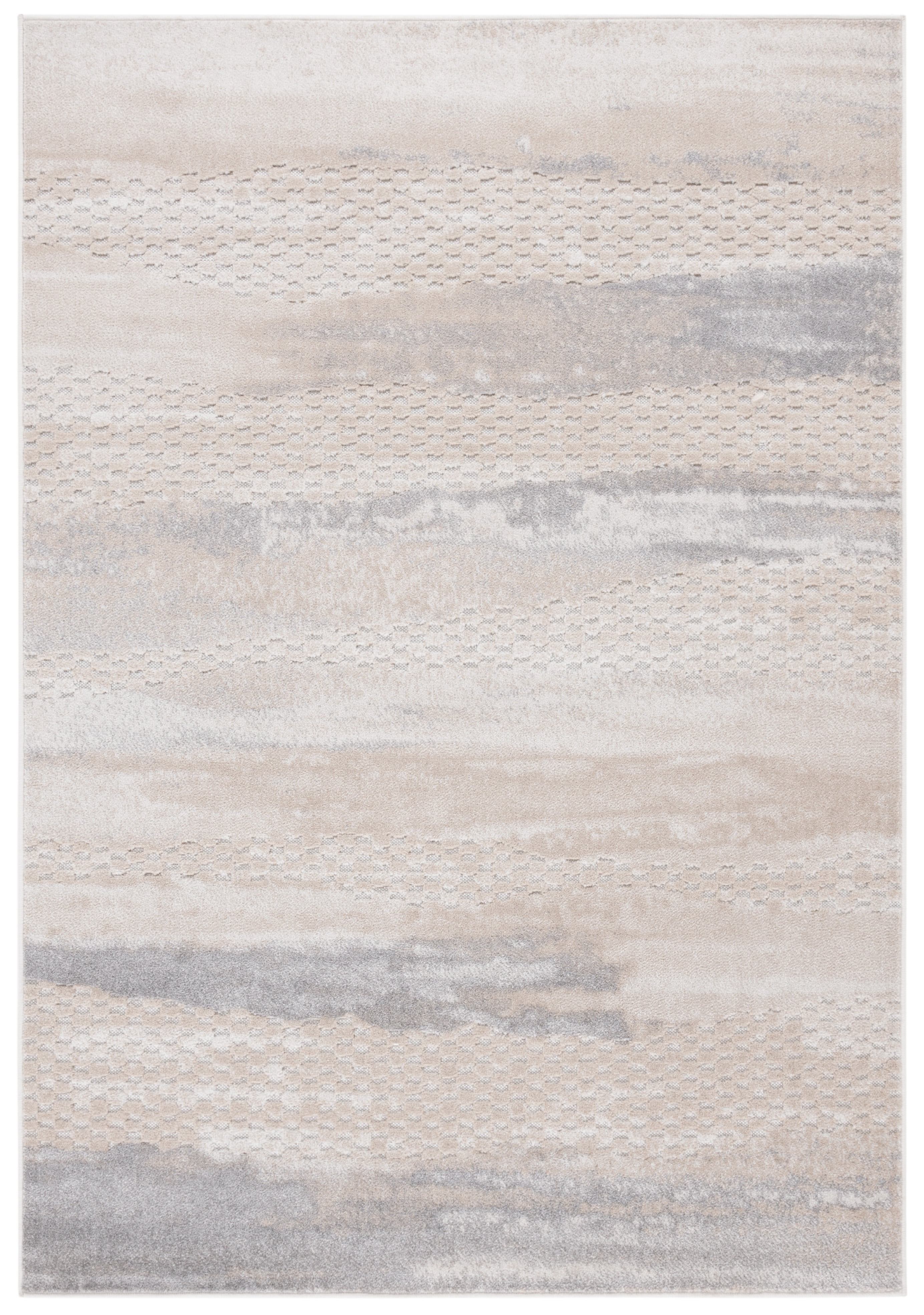 SAFAVIEH Stella Garth Abstract Indoor/Outdoor Area Rug, Beige/Gray, 4' x 6'