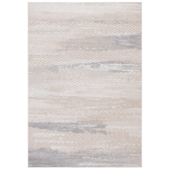 SAFAVIEH Stella Garth Abstract Indoor/Outdoor Area Rug, Beige/Gray, 8'2" x 10'