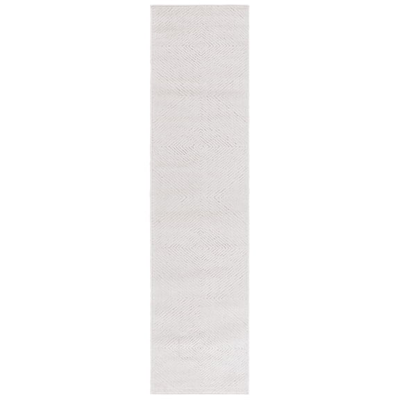 SAFAVIEH Stella Glen Geometric Indoor/Outdoor Runner Rug, Ivory, 2' x 8'